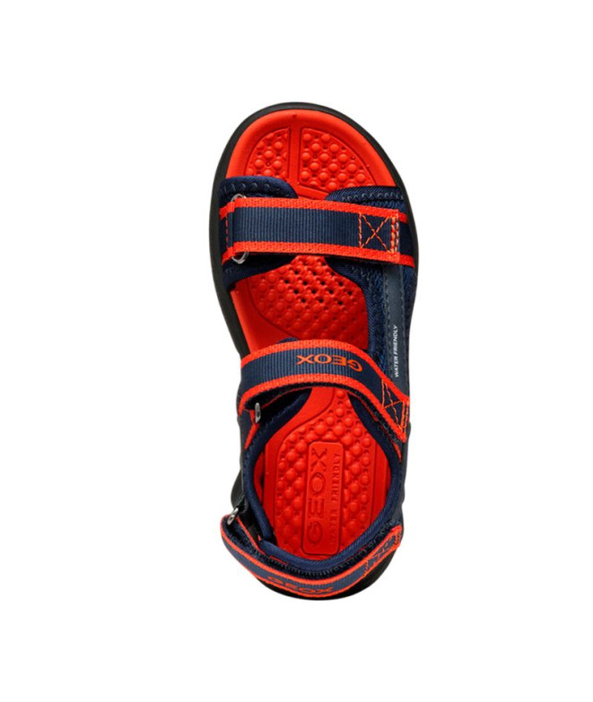 Sandalias Geox Airadyum Infantil Azul Marino/Rojo