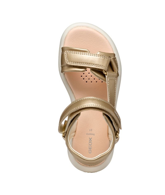 Sandálias Infantil Geox Puffypop Gi Ouro
