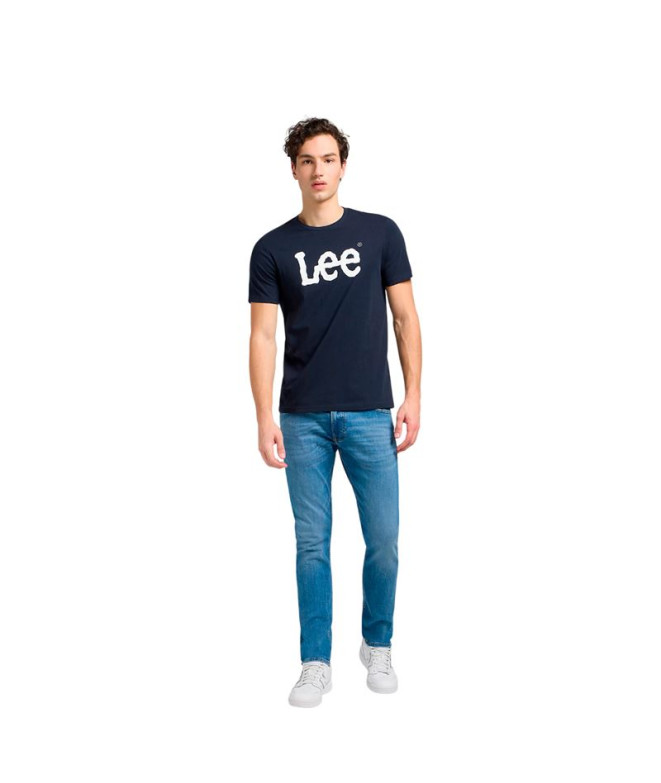 Camisetas Lee Wobbly Logo Tee Hombre Azul Marino
