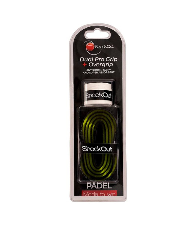 Grip + Overgrip Softee Dual Pro Shockout Negro/Amarillo