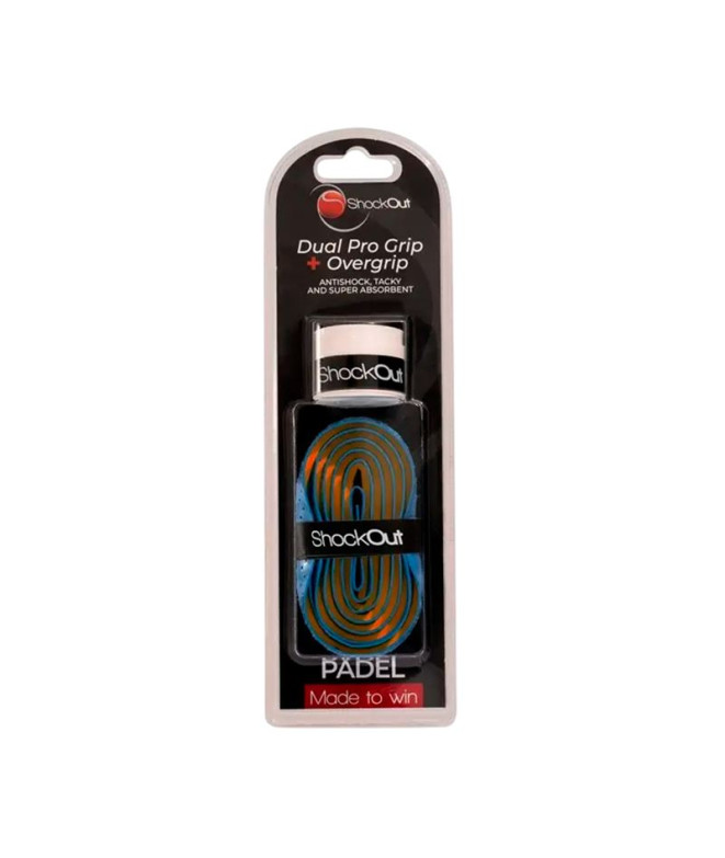 Grip Overgrip Softee Dual Pro + Shockout Bleu/Orange