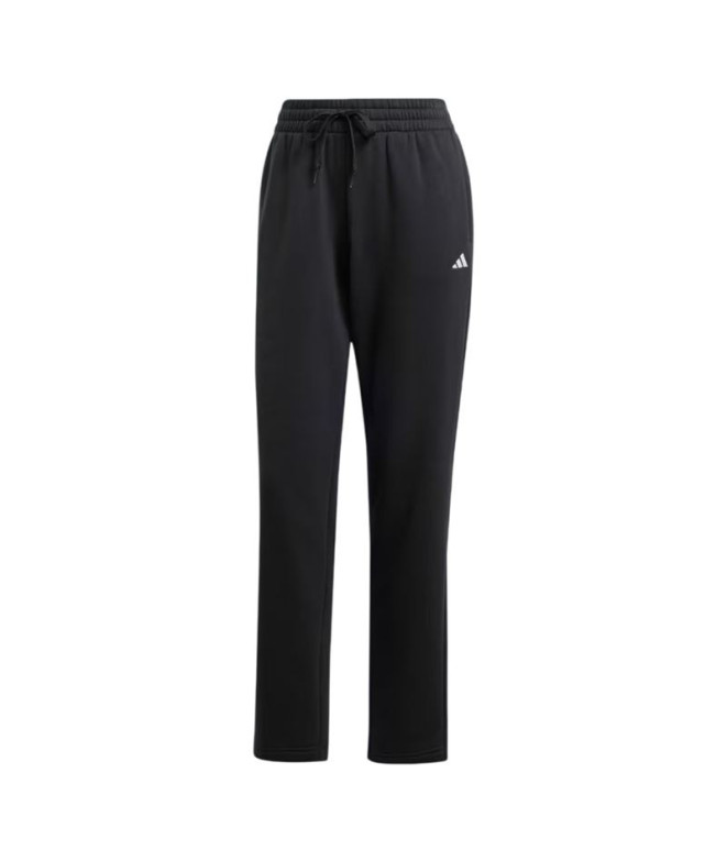 Pantalón adidas Essentials Small Logo Feel Cozy Open Hem Mujer Negro