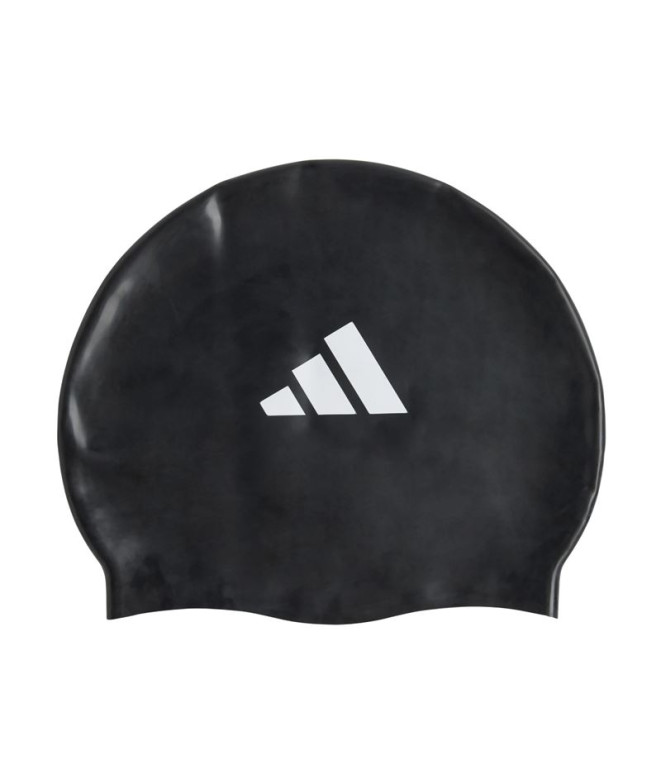 Gorro de Natación adidas 3 Bandas Swim Infantil Negro/Blanco