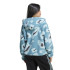 Chaqueta adidas Essentials 3 Bandas Animal Print High Pile Hoodie Mujer Negro
