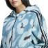 Chaqueta adidas Essentials 3 Bandas Animal Print High Pile Hoodie Mujer Negro