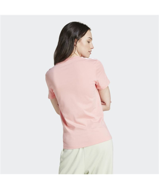 Camiseta adidas Mulher Essentials Slim 3 Band Rosa