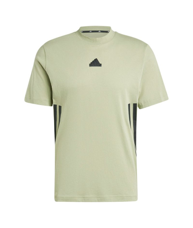 Camiseta adidas Future Icons 3 Bandas Hombre Verde
