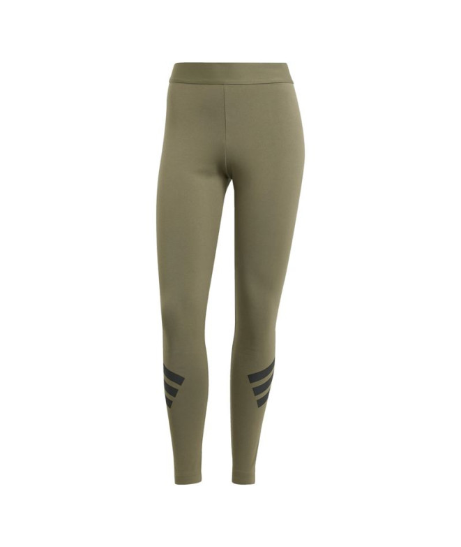 Malhas adidas Legging Mulher Future Icons 3Bands Verde Escuro