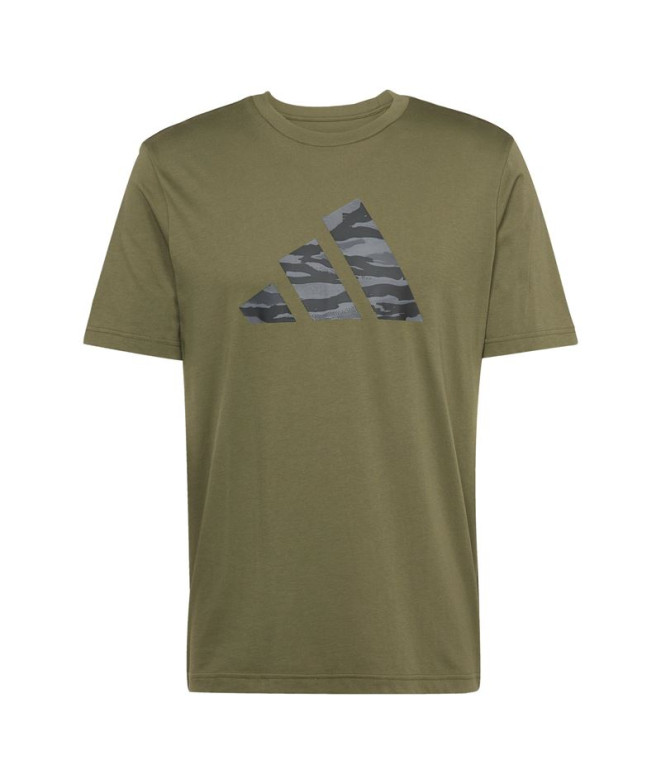 T-shirt adidas Homme Logo Camo Vert foncé
