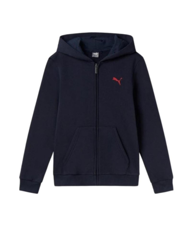 Sudadera de Puma Ess+ Graphic Hoodie Fz Fl Niño Navy