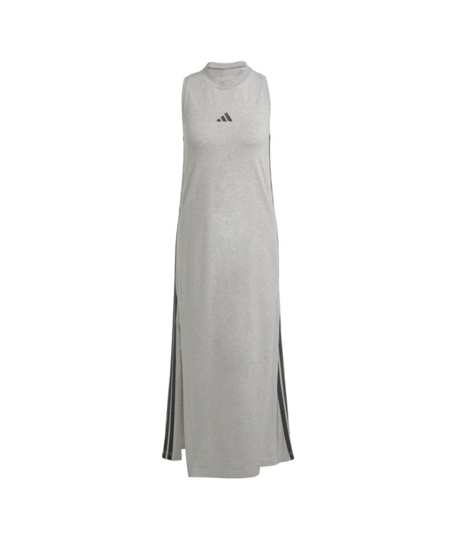 Vestido adidas 3 Bandas Sj Dre Mujer Gris/Negro