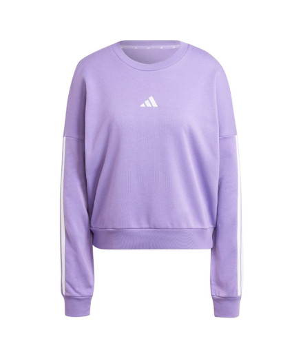 Sweat adidas French Terry Femme 3 Bandes Swt Violet/Blanc