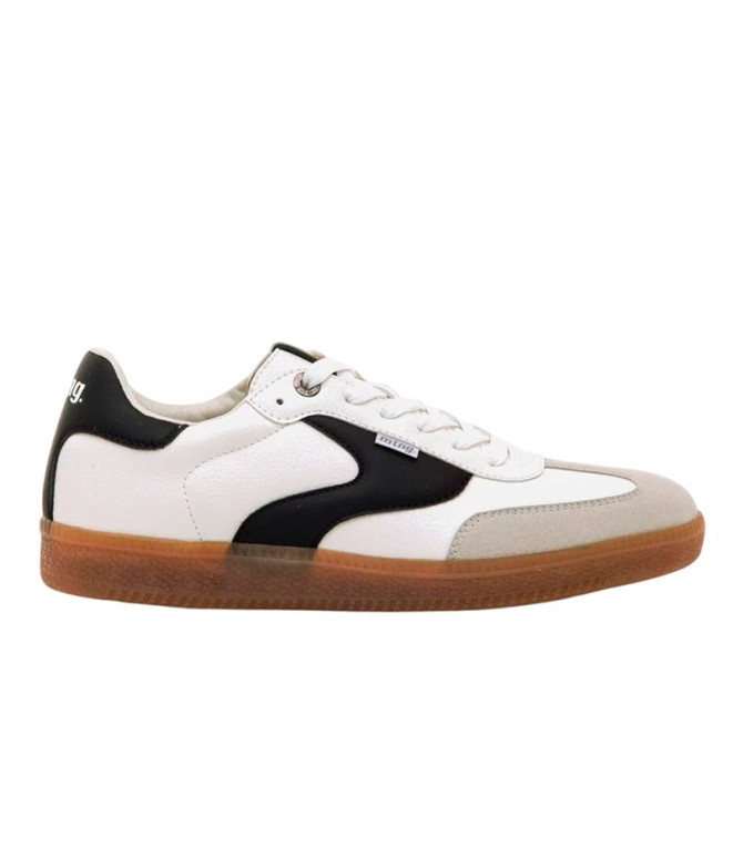 Zapatillas Mustang 2025 V Attitude Hombre Murri Blanco Negro