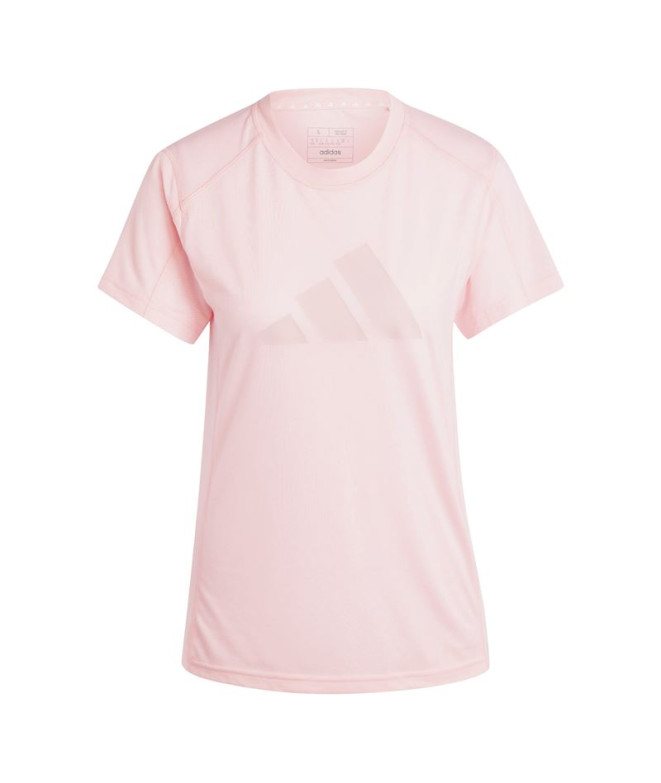 Camiseta adidas Train Essentials Big Performance Logo Training Mujer Rosa