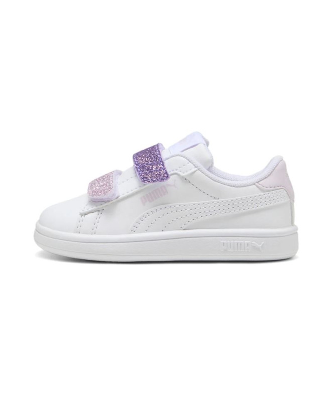 Zapatillas Puma Smash 3.0 L Gli, White Lave, Niña