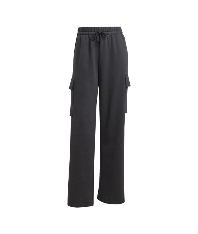Pantalones adidas Linear Fleece Cargo Mujer Negro