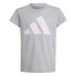 Camiseta adidas Menina Jogger com logótipo grande cinzento/rosa