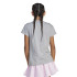 Camiseta adidas Menina Jogger com logótipo grande cinzento/rosa