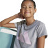 Camiseta adidas Menina Jogger com logótipo grande cinzento/rosa