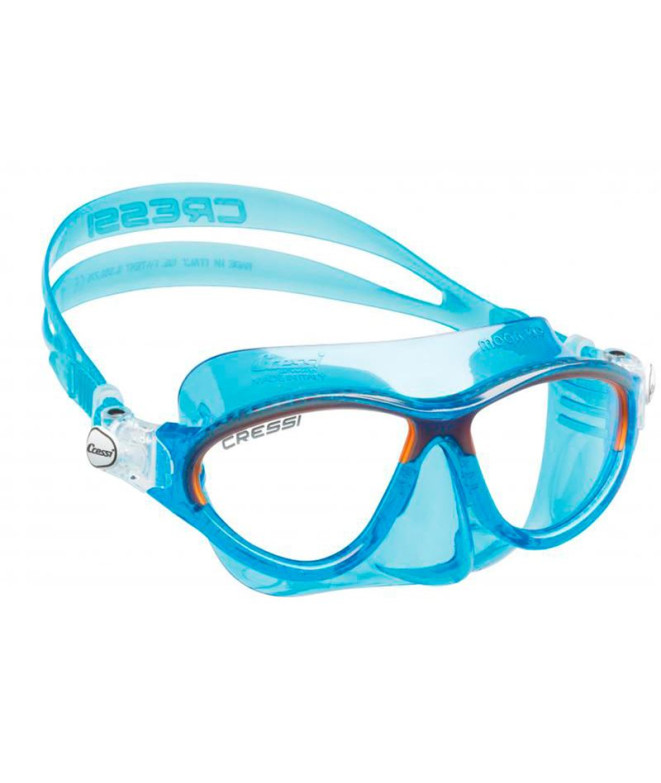 Máscara de buceo Cressi Moon Colorama Kid Azul-Naranja