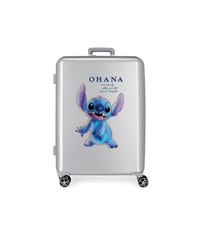 Mala Disney Abs 70Cm 4W Disney 100 - Stitch Cinza