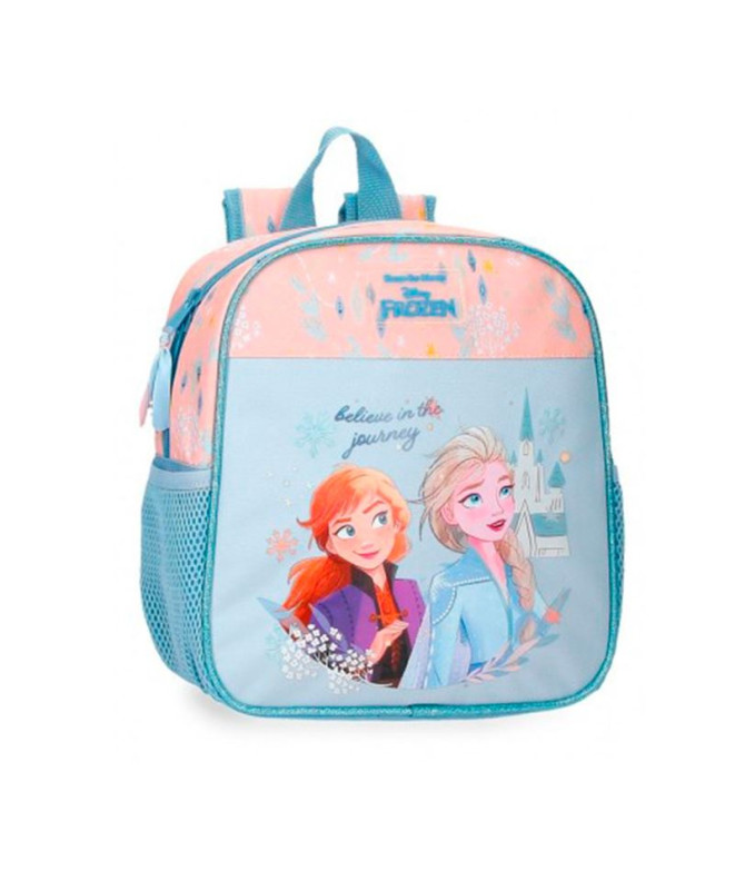 Mochila Disney Adapt 25 Cm Frozen Acredite na Jornada Azul