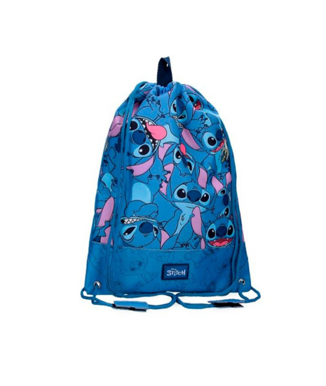 Bolsa saco Disney Happy Sttich Azul