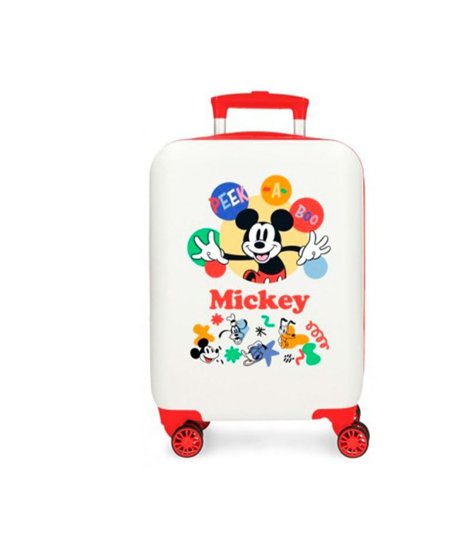 Valise Disney Abs 50 Cm 4R Mickey Peek A Boo Blanc