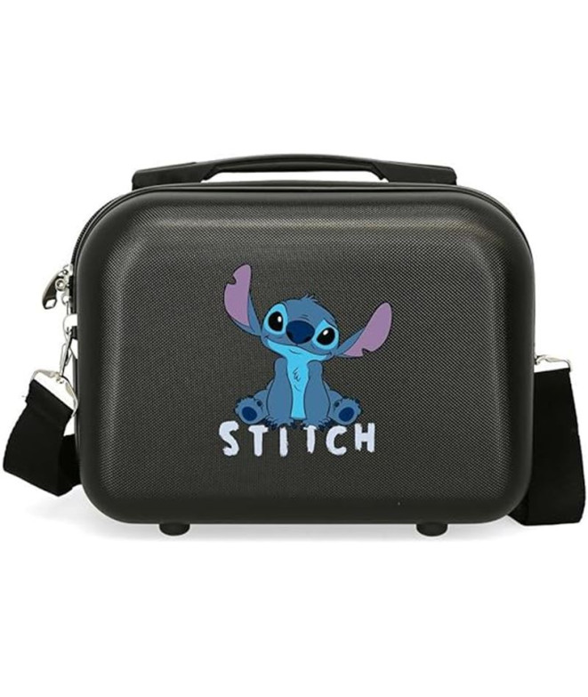 Necessaire Disney Adapt Abs Stitch Cute Preto