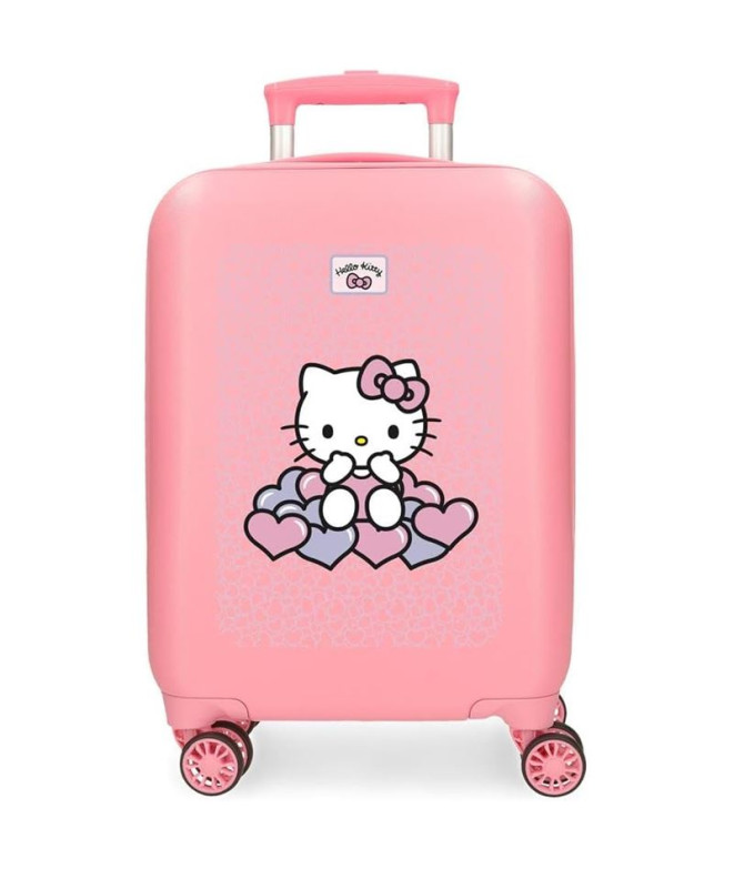Trolley Abs 50 Cm.4R Hello Kitty Hearts & Dots Rosa