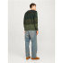 Sudadera Jack asnd Jones Jjehill Knit Crew Neck Hombre Kombu Green