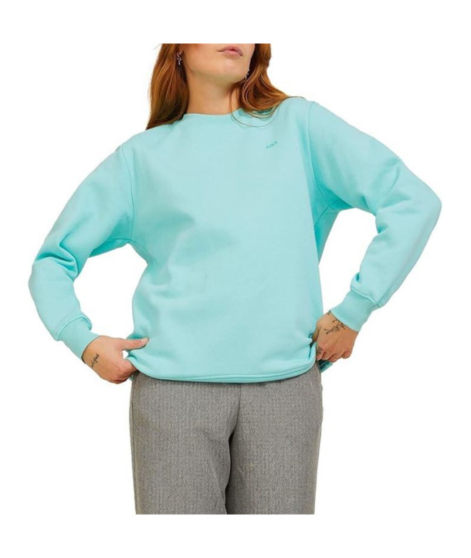 Sweat Femme Jack & Jones Jxabbie Rlx Ls Every Crew Swt Noos Aruba Blue