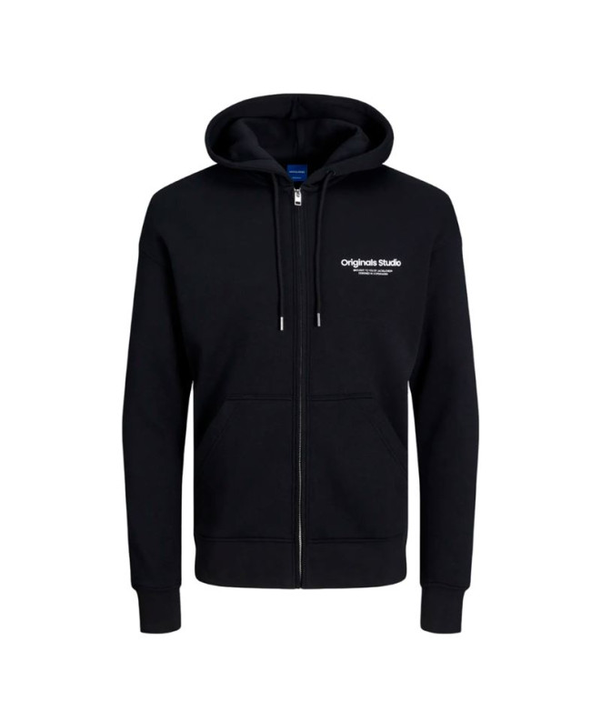 Moletom Homem Jack and Jones Jorvesterbro Zip Preto