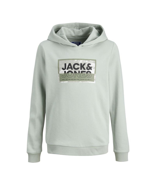 Moletom Infantil Jack and Jones Jcologan Print Aqua Gray