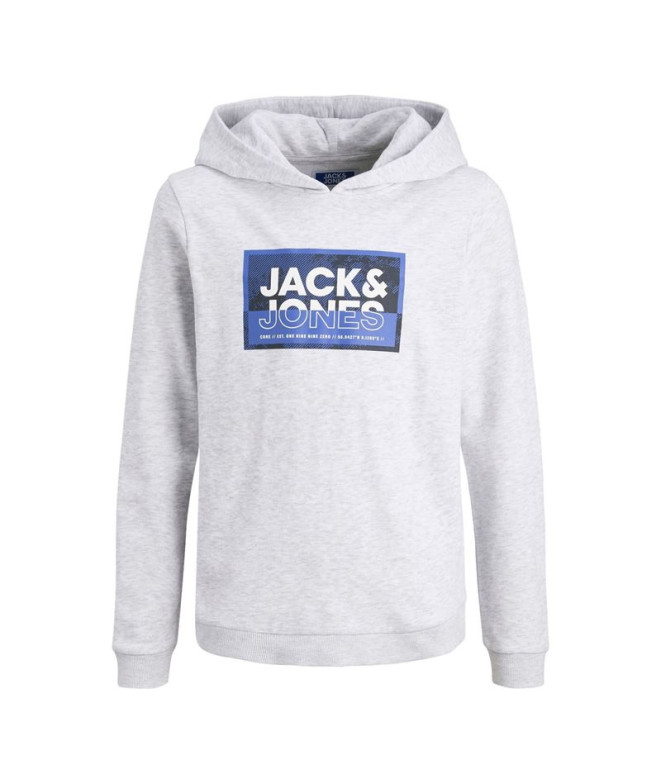 Moletom Infantil Jack and Jones Jcologan Print Branco Melange