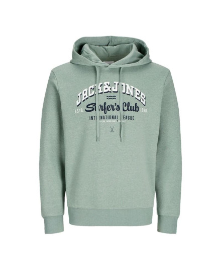 Moletom Jack and Jones Jjelogo 2 Col Iceberg Green Homem