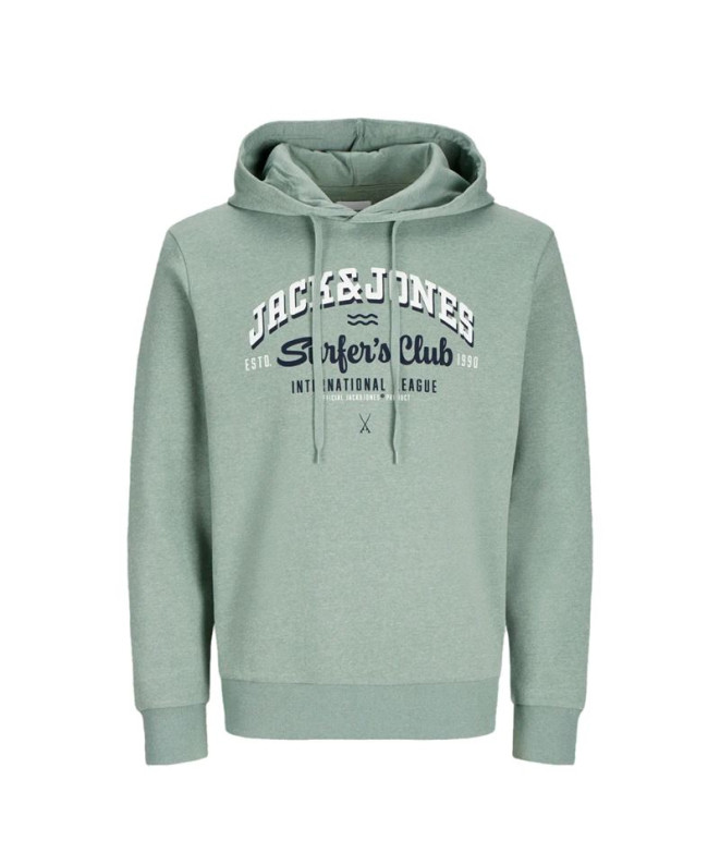 Sudadera Jack and Jones Jjelogo 2 Col Iceberg Green Hombre