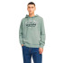 Sudadera Jack and Jones Jjelogo 2 Col Iceberg Green Hombre
