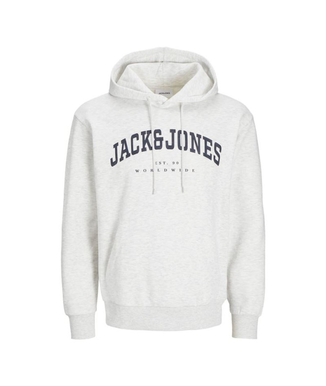 Moletom Homem Jack and Jones Jjecaleb Varsity Branco Melange