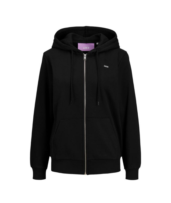 Sudadera Jack asnd Jones Jxabbie Rlx Ls Every Zip Mujer Black