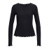 Camiseta Jack and Jones Jxhayden Str Ls Mujer Black