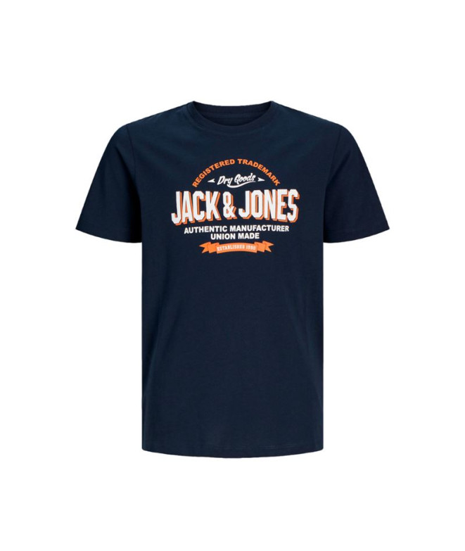 Camiseta Jack and Jones Jjelogo Oneck 2Col Navy Blazer Menino