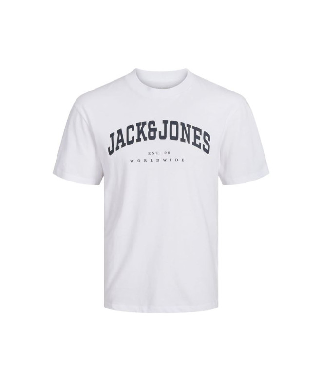 Camiseta Jack and Jones Jjecaleb Varsity O-Neck Branco Menino