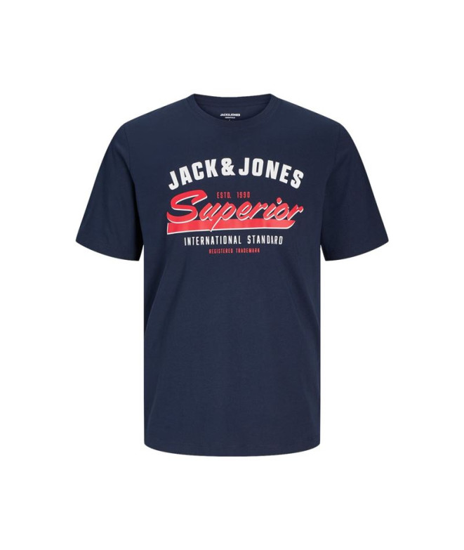 Camiseta Jack & Jones Jjelogo O-Neck 2 Col Hombre Sky Captain