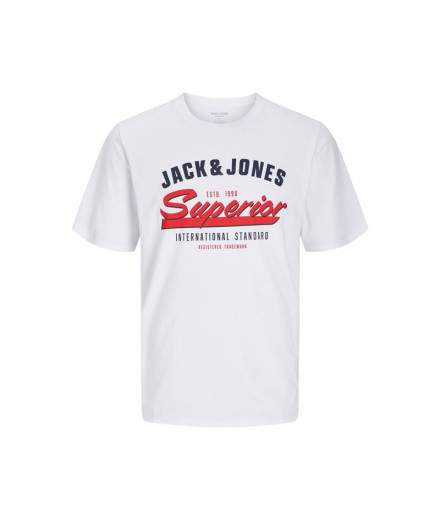 Camiseta Jack & Jones Jjelogo O-Neck 2 Col Homem Branco Camiseta Jack & Jones Jjelogo O-Neck 2 Col Homem Branco