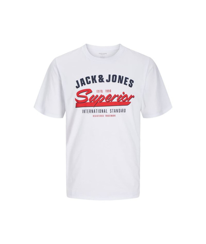 Camiseta Homem Jack & Jones Jjelogo O-Neck 2 Col Branco