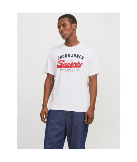 Camiseta Jack & Jones Jjelogo O-Neck 2 Col Homem Branco 2