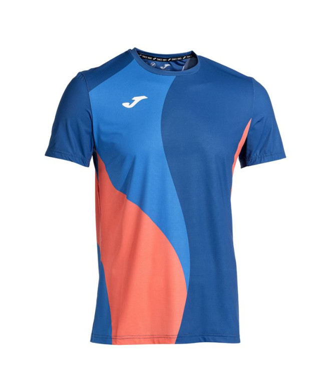 Camiseta Tênis Joma Menino de Torneio Azul/Coral