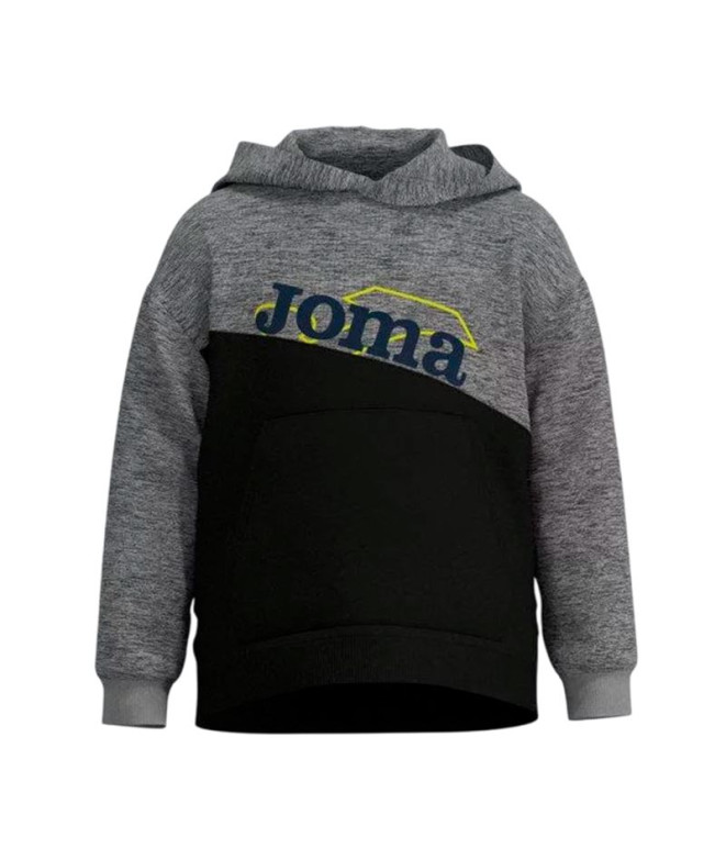 Moletom Joma Capuz Park Preto Preto Cinzento Melange