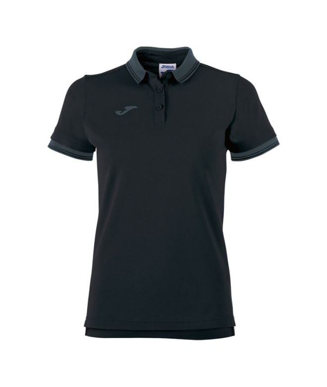 T-shirt Tennis Joma de Tournament Capsule Black Fille